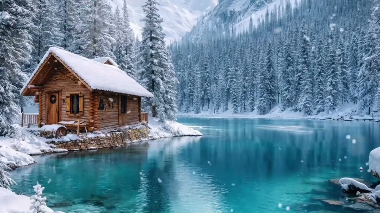 Fall Asleep Fast | Relaxing Snowfall Ambient Cabin on the Lake 4.50 Hours Drift Off to Sleep❄️💤