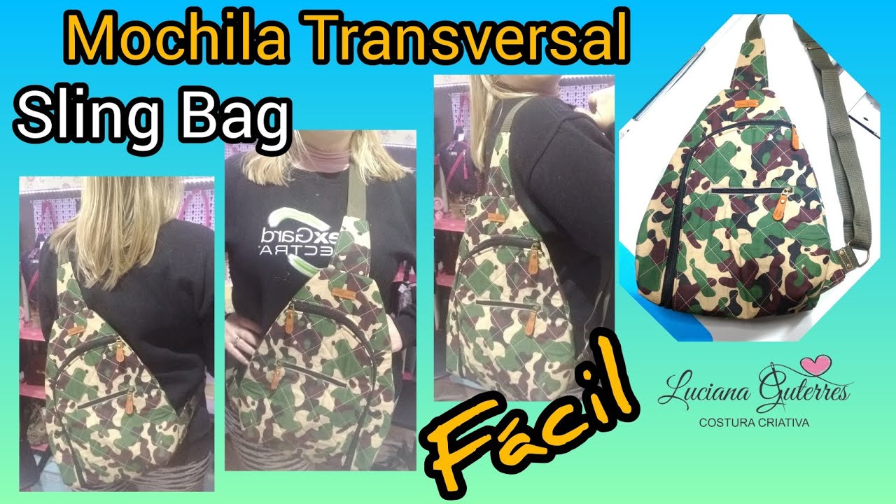 Mochila Transversal / Sling Bag / Super Fácil 🤩