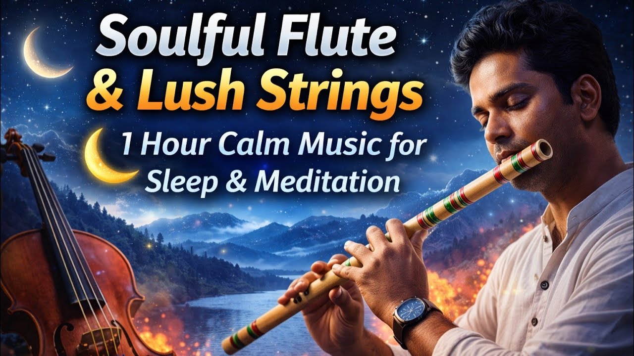 Soulful Flute & Lush Strings 🌙 1 Hour Calm Music for Sleep & Meditation