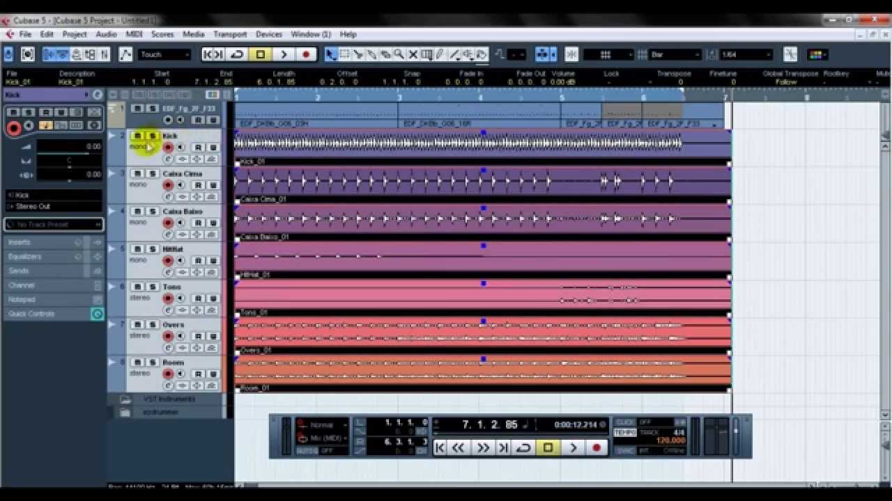 Convertendo MIDI em Audio no Cubase 5