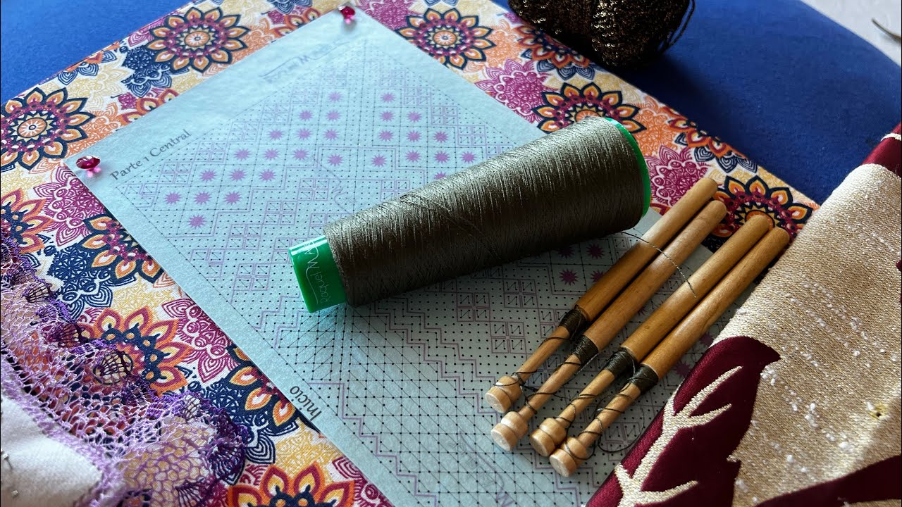 Nuevo proyecto - Mantilla o Chal de encaje de bolillos - Materiales - Raquel M Adsuar