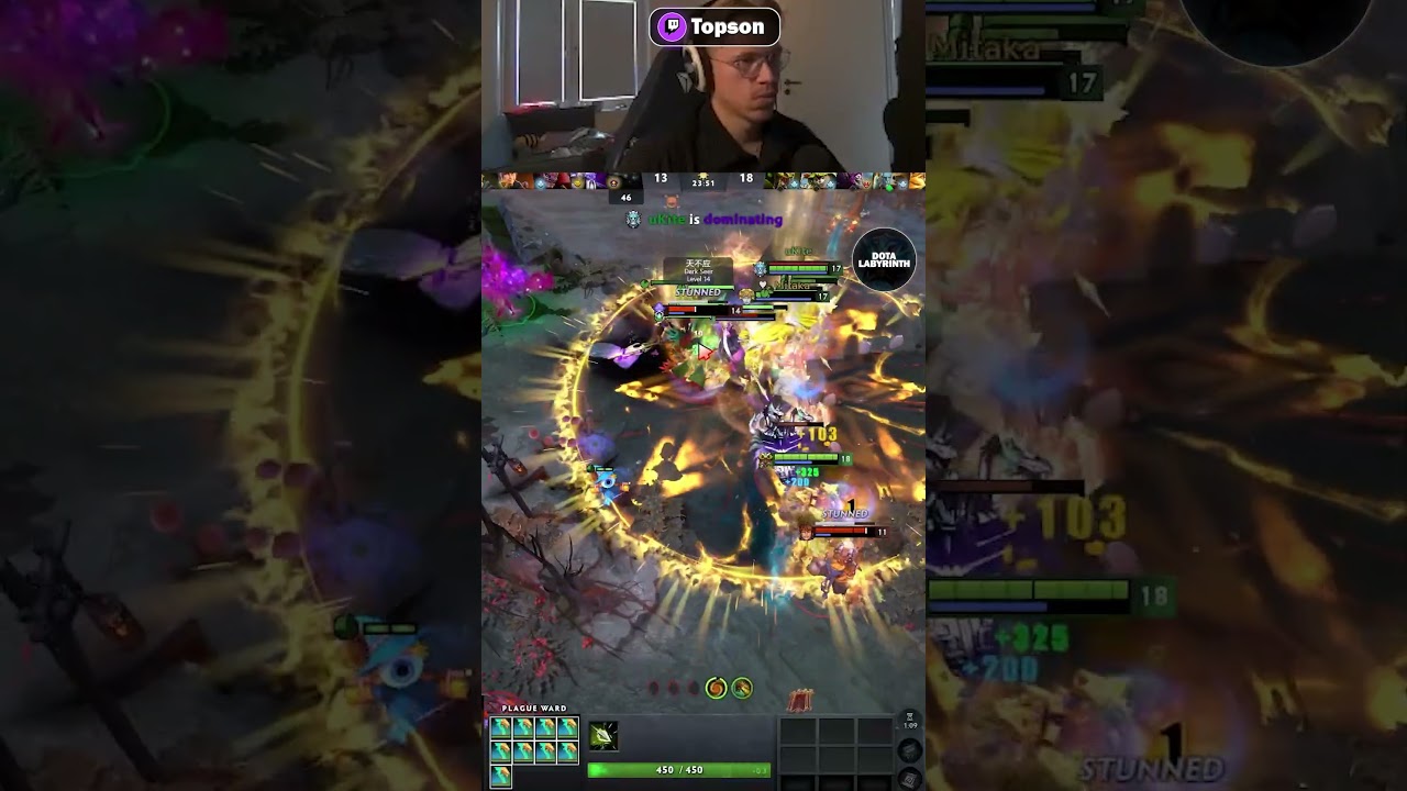 TOPSON EZ FIGHT ON VENOMANCER DOTA 2 #dota2 #gamer #gaming #outplay #twitch