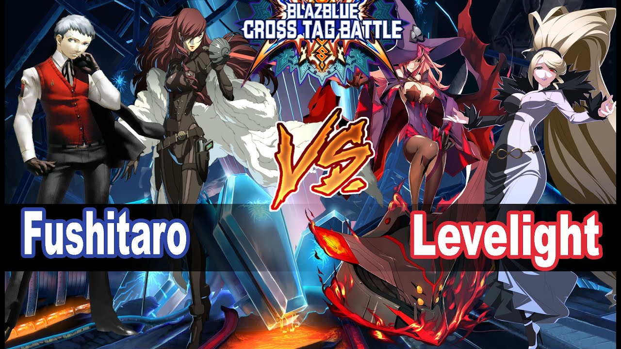 BBTAG Fushitaro (Mitsuru, Akihiko) vs Levelight (Nine, Hilda) Blazblue Cross Tag Battle Ranked Match