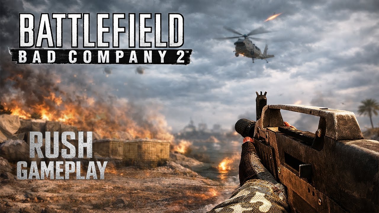 Battlefield Bad Company 2 Rush Mode | Valparaiso + Isla Inocentes Gameplay