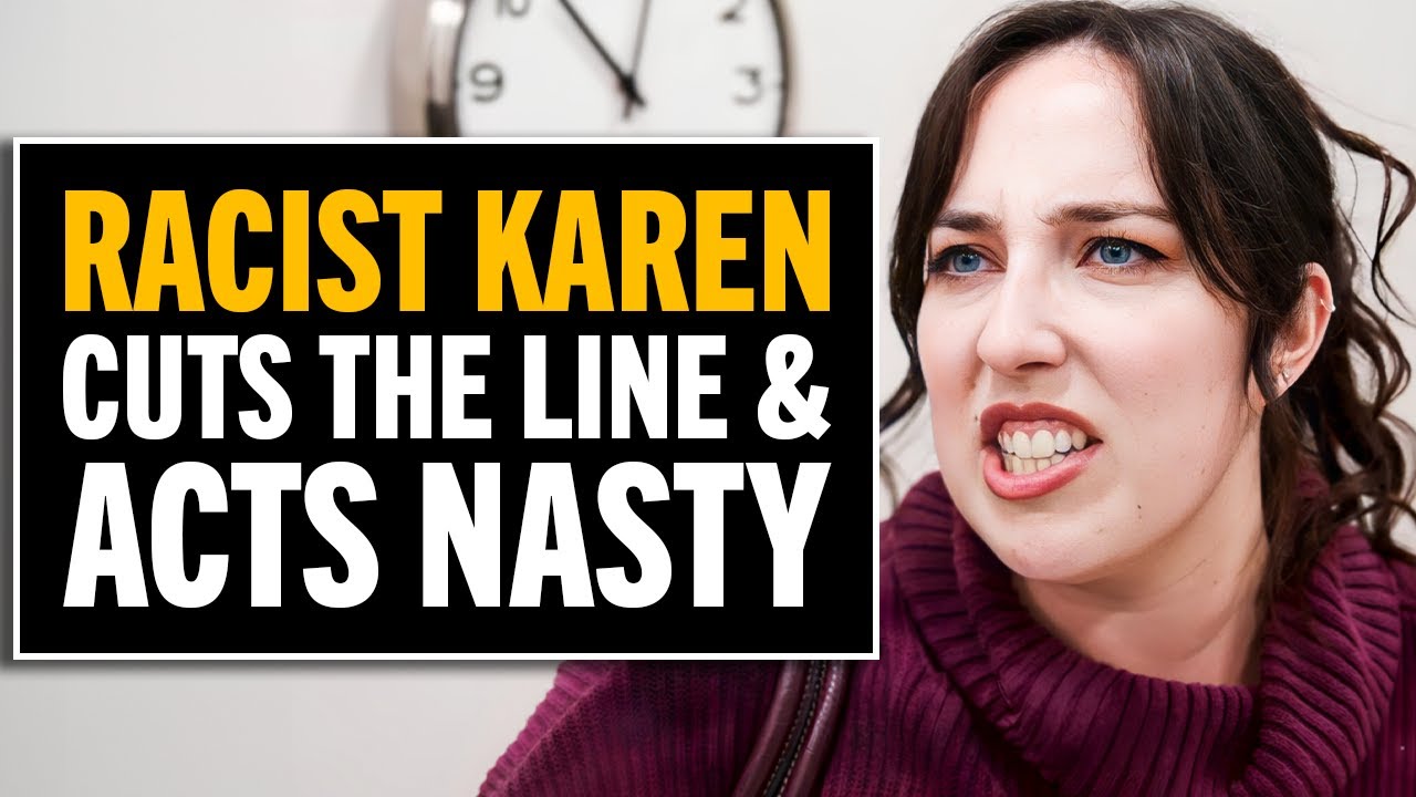 Racist Karen Tries To Cheat The Line, But Karma Strikes Back!