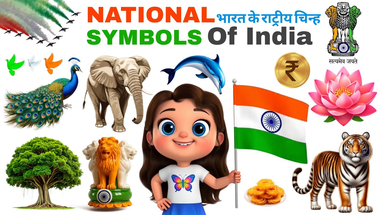 Learn National Symbols of India | भारत के राट्रीय चिन्ह |  National Symbol For Kids in English