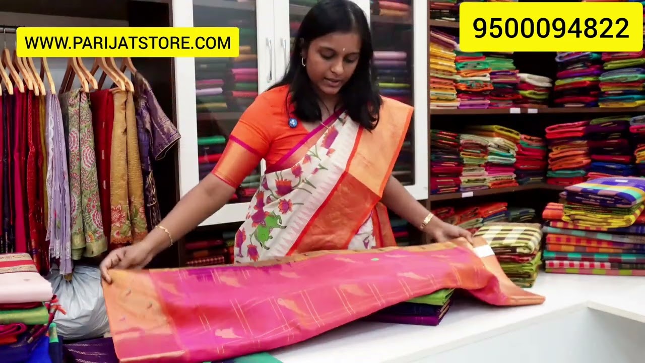 Kili butta kanchi silk cotton saree | 29th june 2025 | parijat sarees