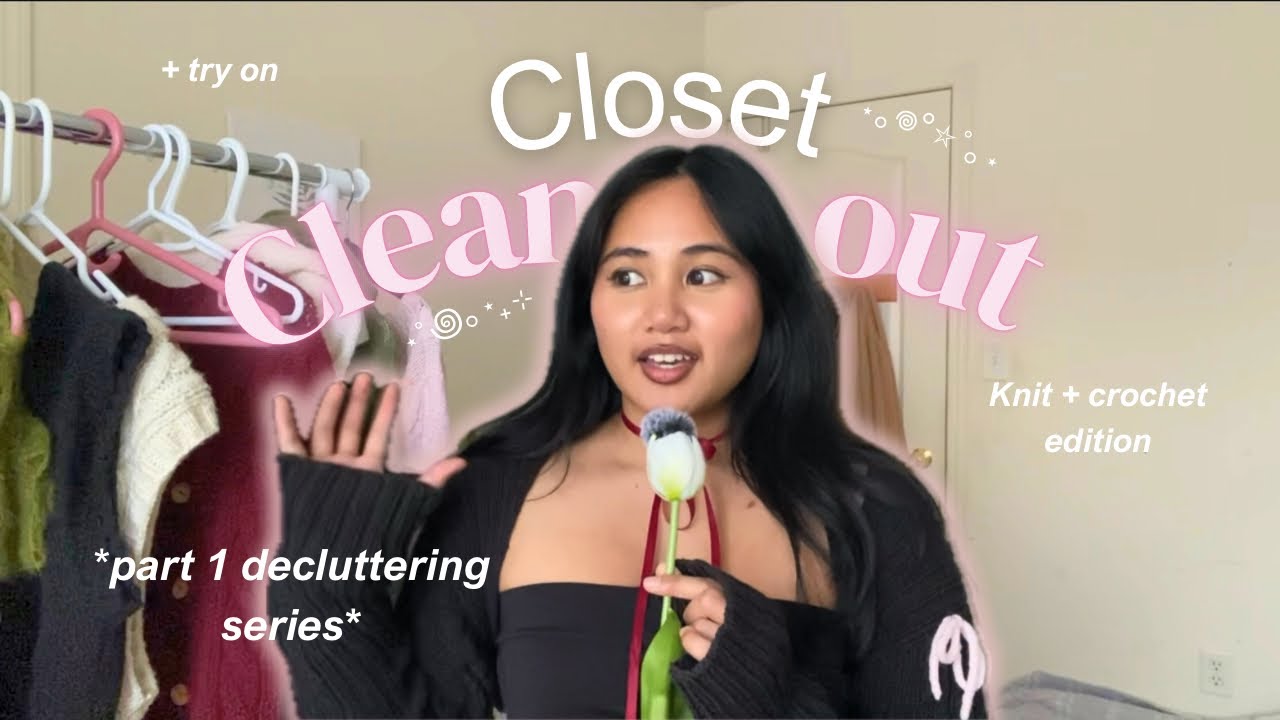 I'm getting rid of everything!! Going through my whole knit/crochet wardrobe + try on | part 1