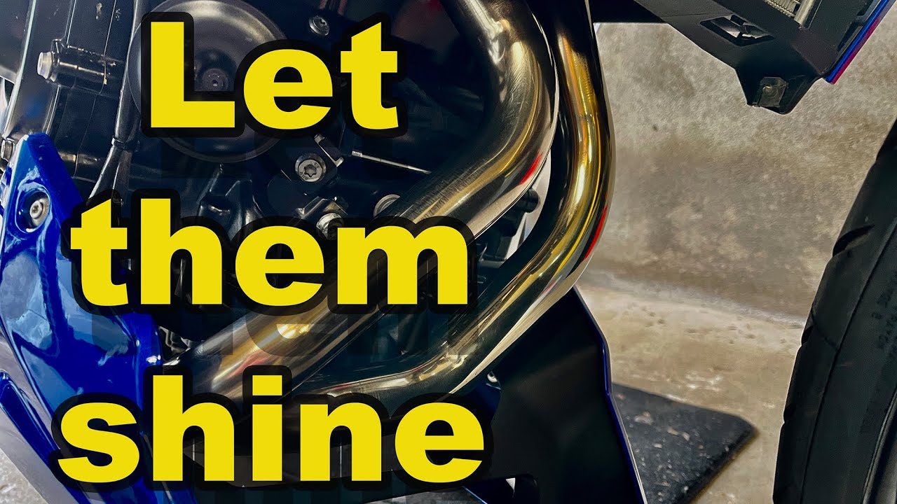 BMW f900r  Krümmer Aufpolieren