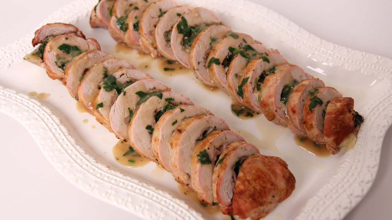 Prosciutto & Spinach Stuffed Pork Tenderloin - Laura Vitale - Laura in the Kitchen Episode 486