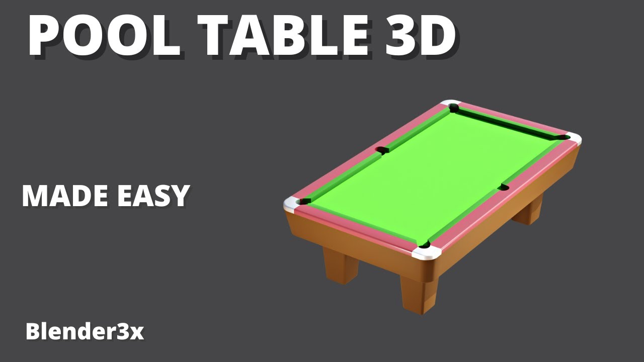 pool table modeling in blender 3x