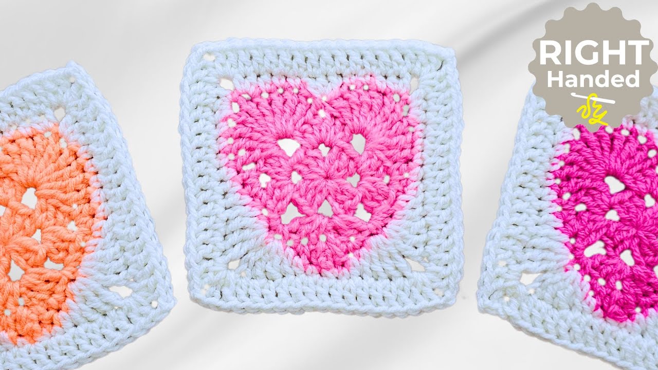 Crochet a PERFECT Solid Granny Square Heart the Easy Way!