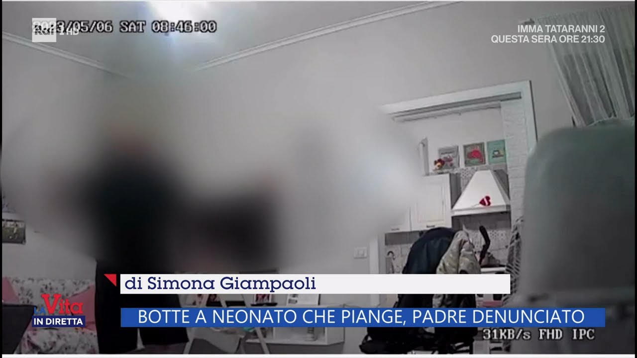 Botte a neonato: padre denunciato - La Vita in Diretta 09/05/2023