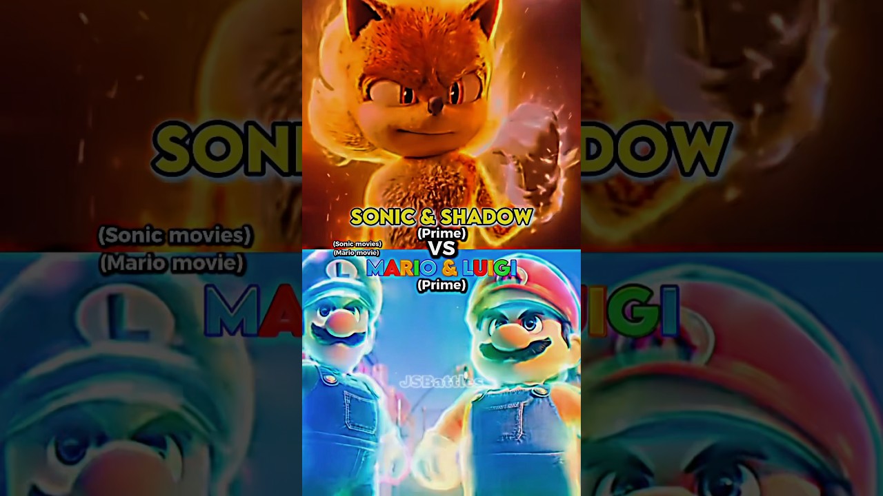 Super Sonic and Shadow vs Star Mario and Luigi