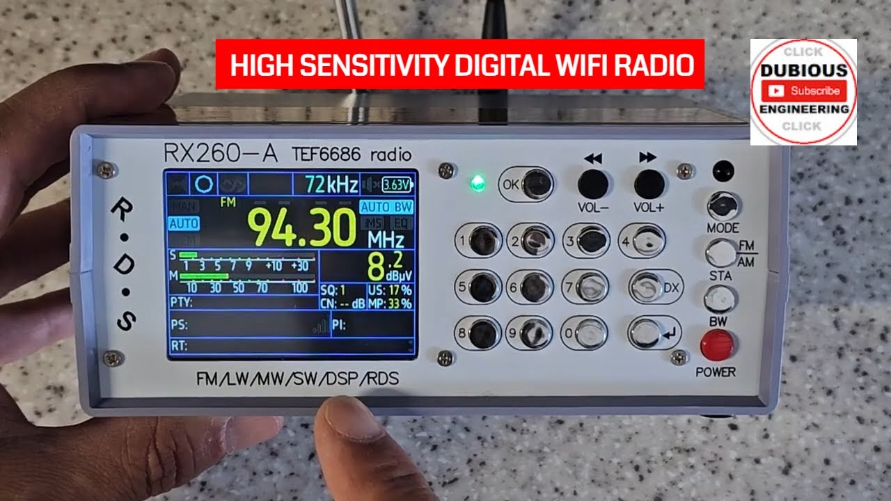 DuB-EnG: BangGood RX260-A TEF6686 High Sensitivity Radio Review FM / LW / MW / SW / DSP / RDS / HIFI