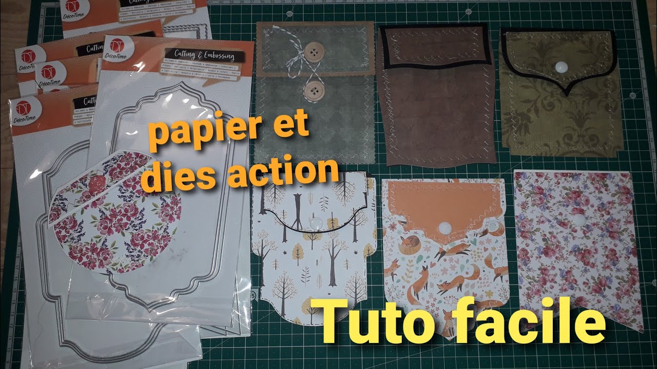 Tuto facile enveloppe/pochette avec les grands dies d action.