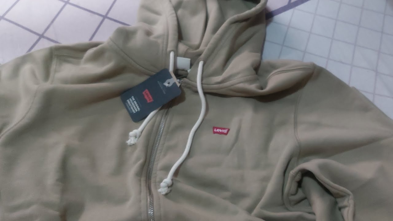 Levi's&reg; Men's Original Zip-Up Hoodie 34584-0032 Biege | UNBOXING