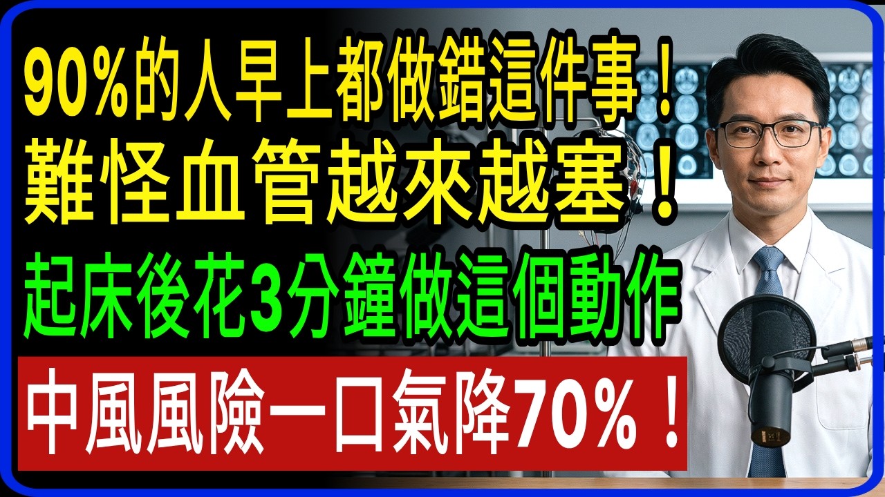 警告：早上這個習慣超危險！恐把腦中風風險拉滿…立刻改掉的7個方法