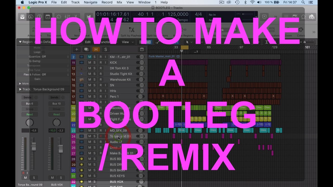 КАК СДЕЛАТЬ БУТЛЕГ/РЕМИКС: Logic Pro X