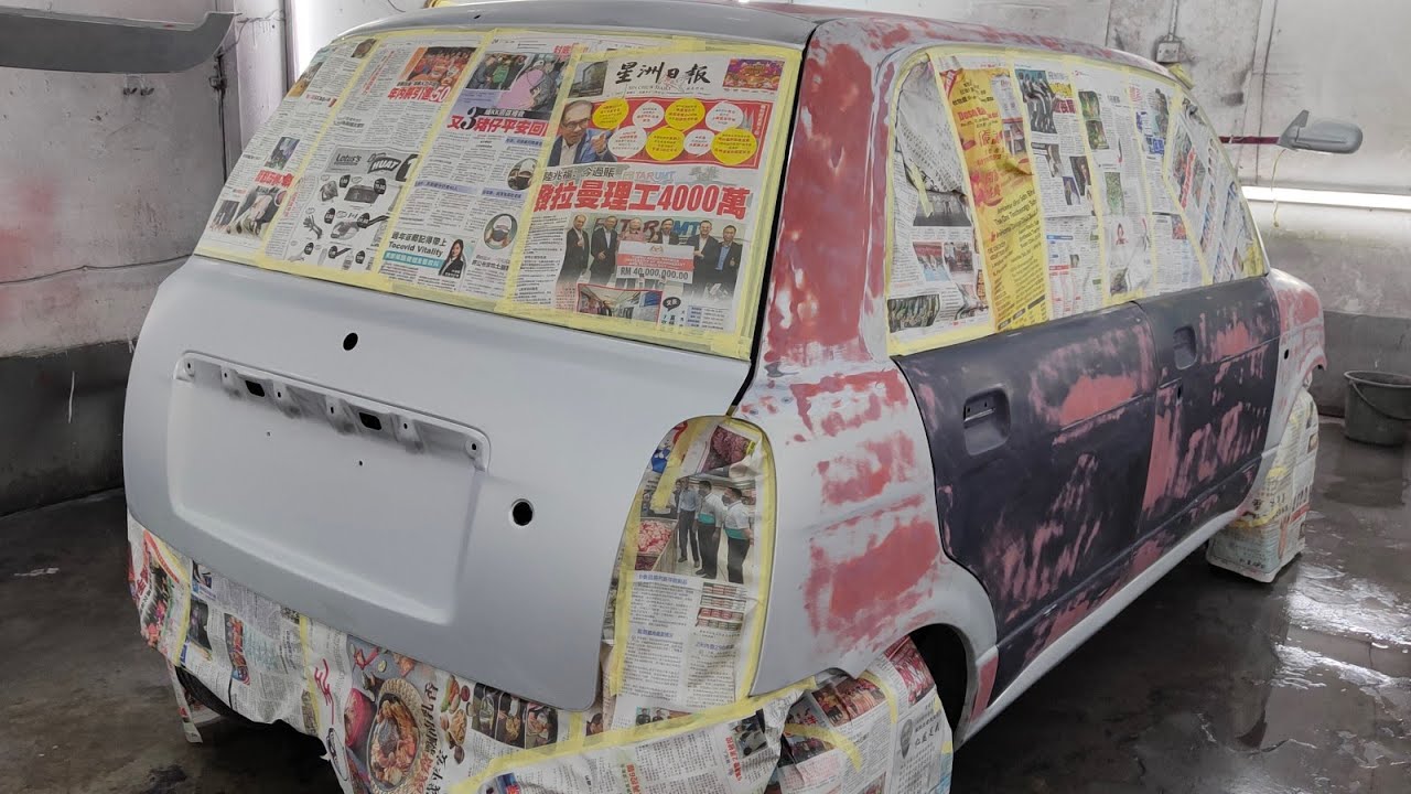 REPAINT PERODUA KELISA/CHANGE COLOR/TRANSPARENT SEALER AND PRIMERCOAT 2K