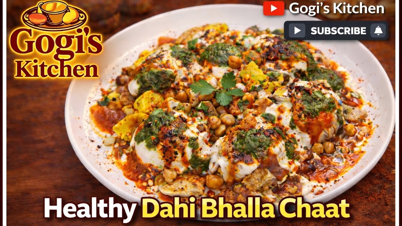 Weight Loss Friendly Dahi Bhalla Chaat | Oil Free Recipe using Khakhra | Gogi’s Kitchen