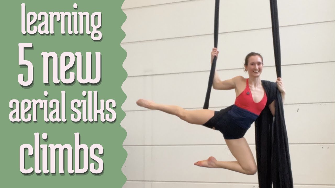 aerial silks training vlog | trying climbs from social media