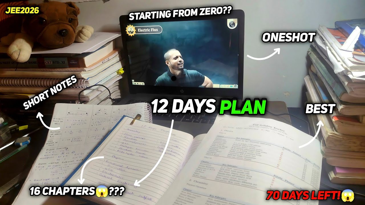 Can I Do 16 Chapters in 12 Days? 😭 My Full JEE 2026 Plan & Comeback Strategy 🔥