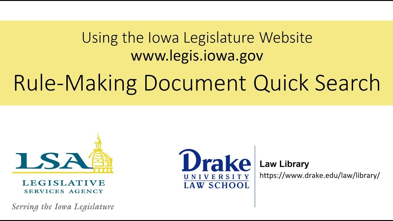 Iowa Rule-Making Document Quick Search