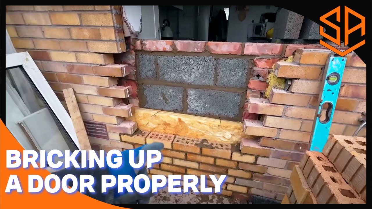 HOW TO BRICK UP A DOOR CORRECTLY .  PT 2