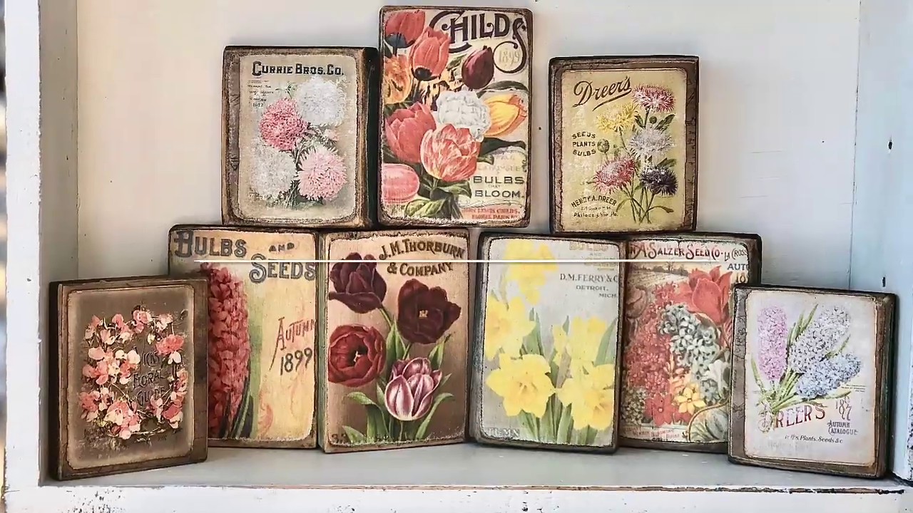 How to create a vintage looking seed pack using DIY Liquid Patina