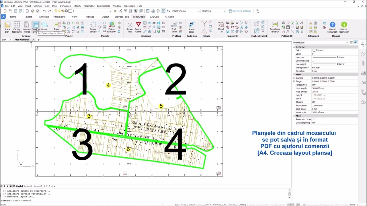 TOPOGRAPH   Generarea automata a unui mozaic de planse racordabile