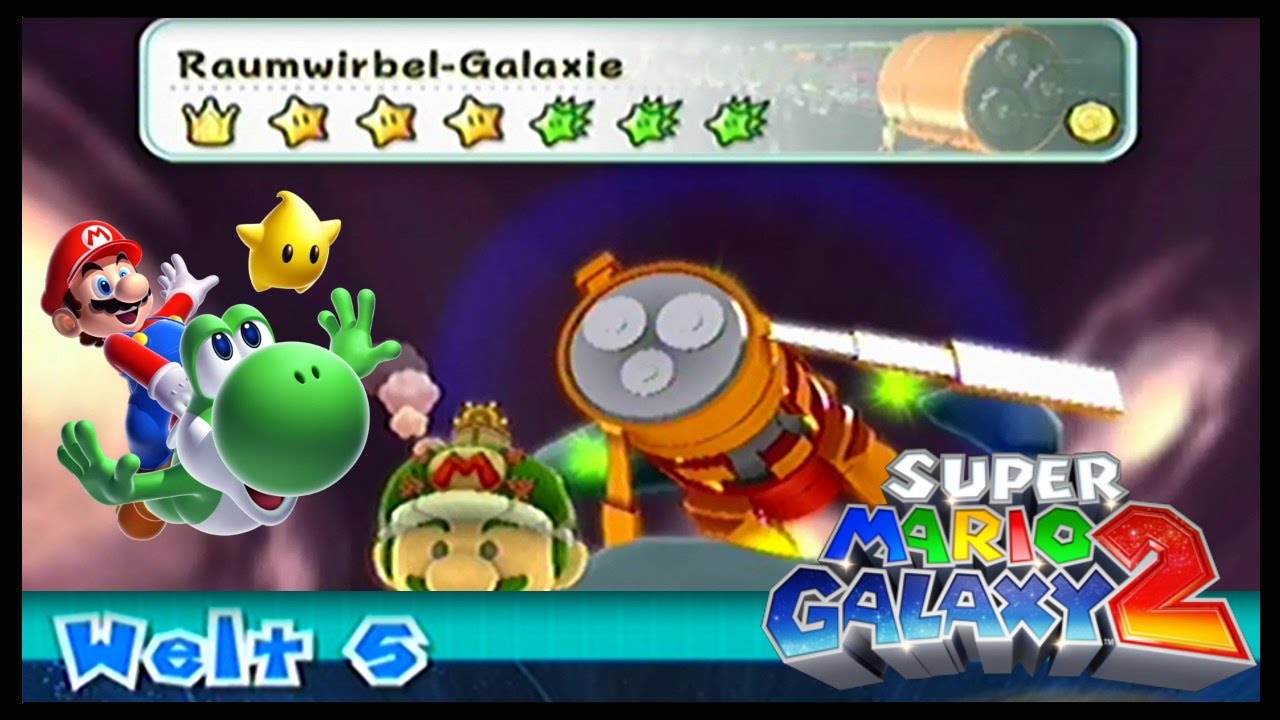 Super Mario Galaxy 2 /29 Welt 5 /1 Raumwirbel-Galaxie +Grünsterne