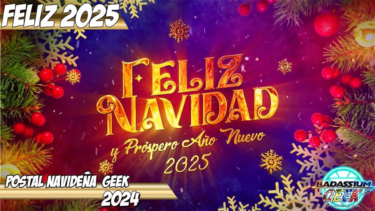 Postal Navideña Geek 2024