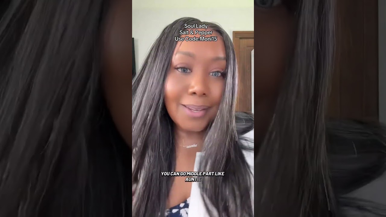 Embrace my gray hair start with a dark salt and pepper human hair wig!! #soulladywigs #hairstyle