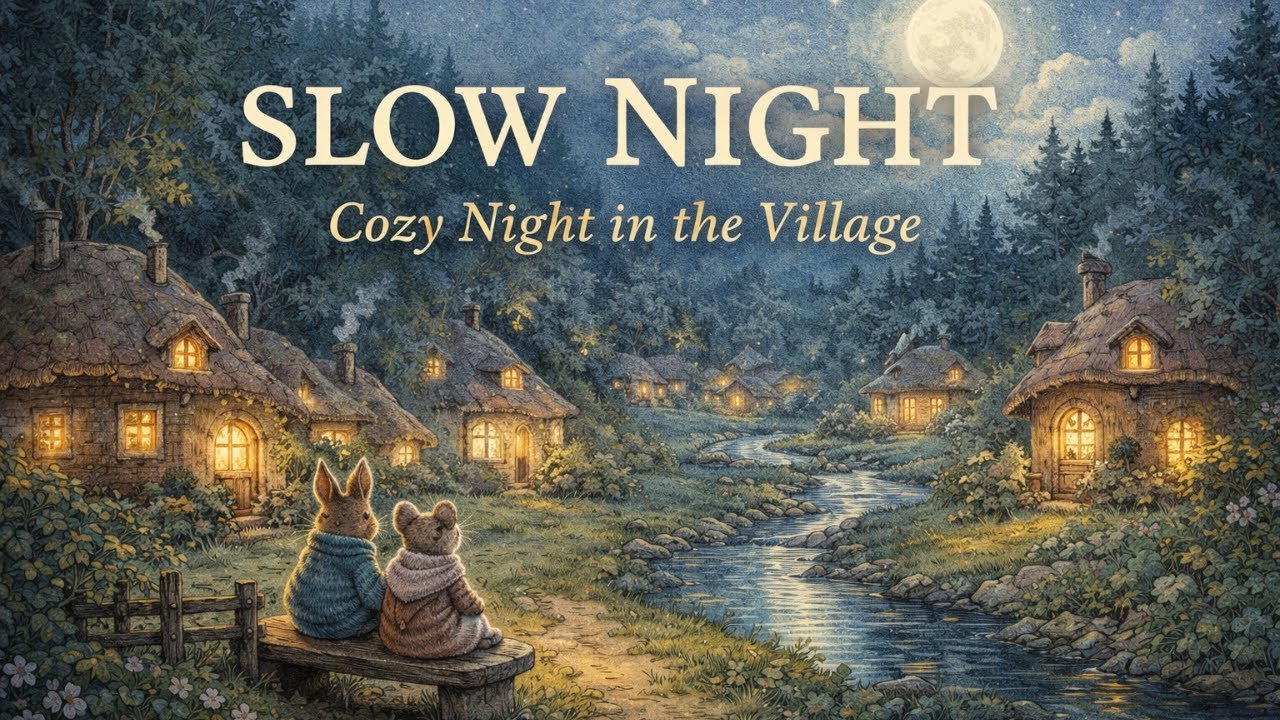 A Quiet Village by Moonlight 🌙 | Calm Folk Music for Deep Rest