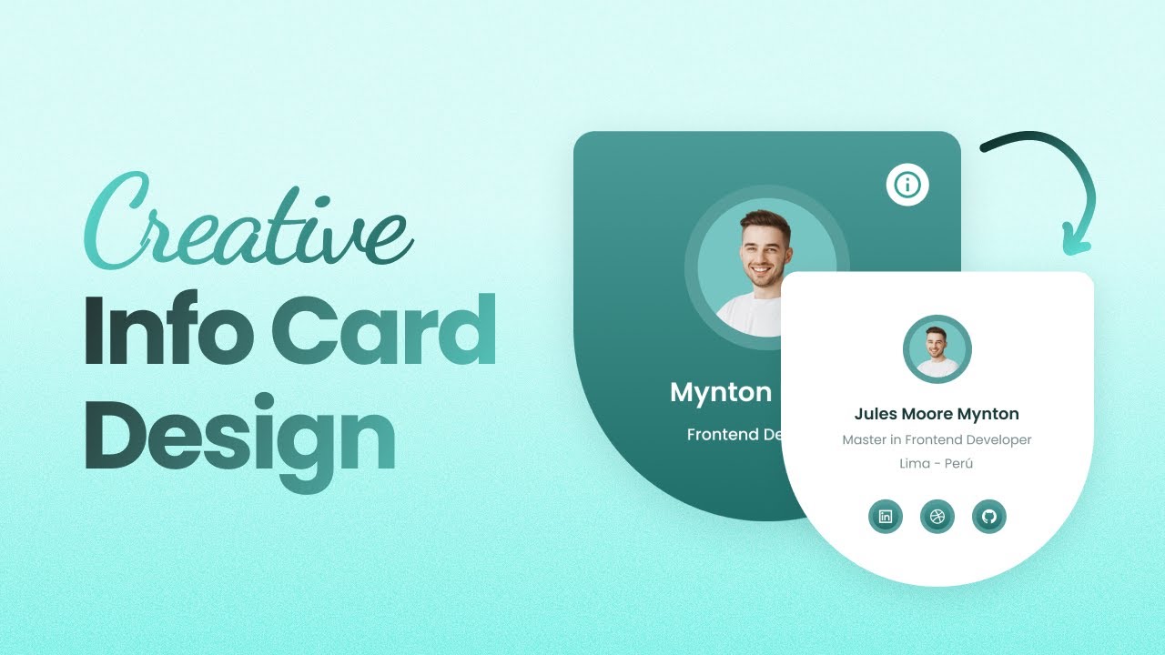 Animated Profile Card UI Design Using HTML & CSS | CSS Card Hover Effects