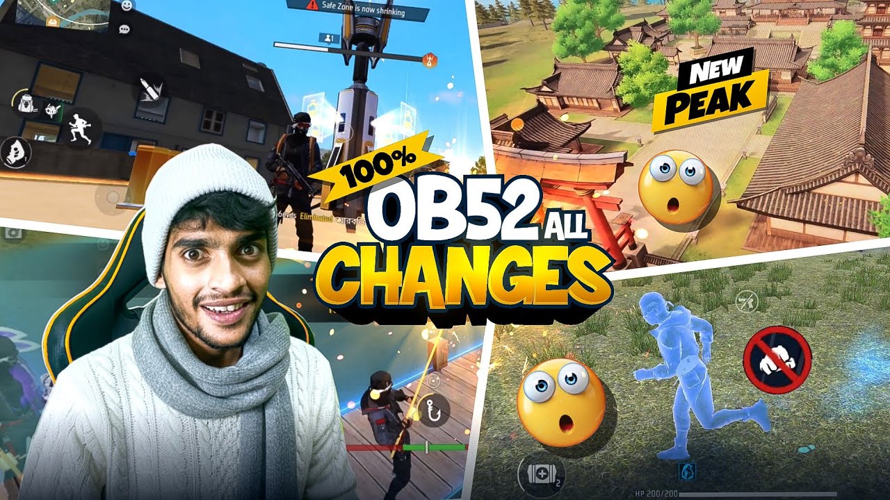 OB52 ALL CHANGES 🤯 Free Fire MaX