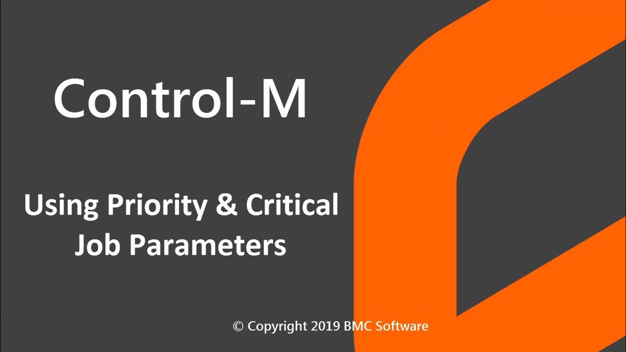 Control-M - Using Priority & Critical Job Parameters