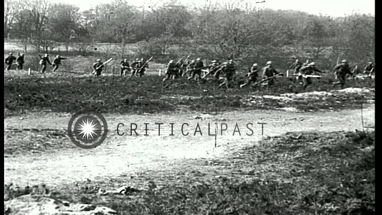 Canadian soldiers with Sir Robert Borden on a field in England during World War I...HD Stock Footage