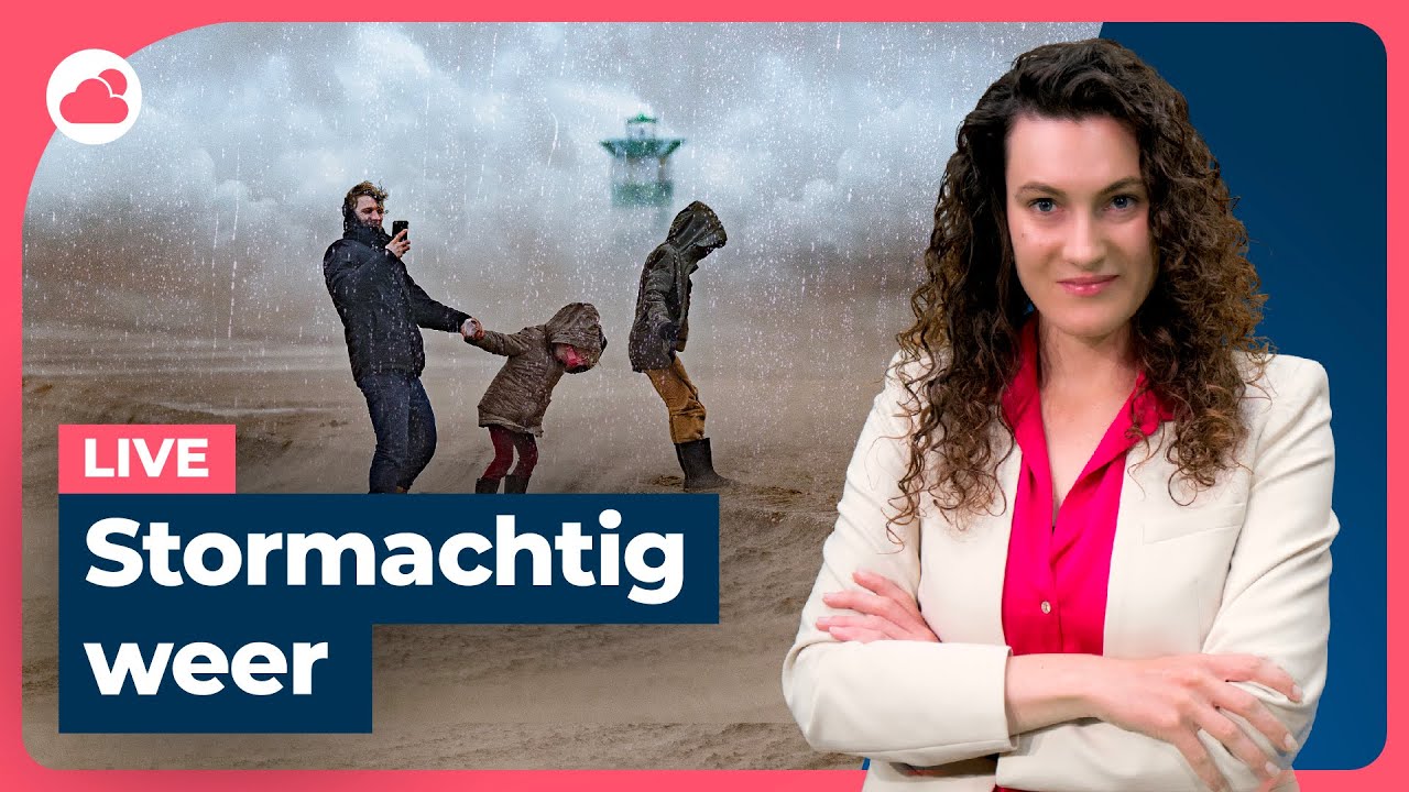 Stormachtig weer: zware windstoten en plaatselijk veel regen 💨 | LIVE om 16:00 🔴