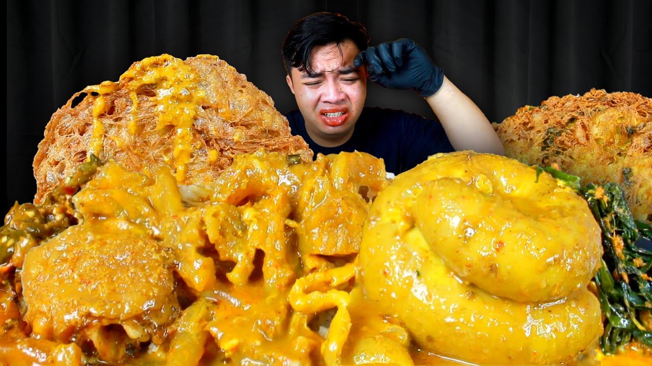 MUKBANG 1 KG GULAI TAMBUSU + GULAI KIKIL JUMBO PAKAI TELOR DADAR BARENDO + NASI HANGAT