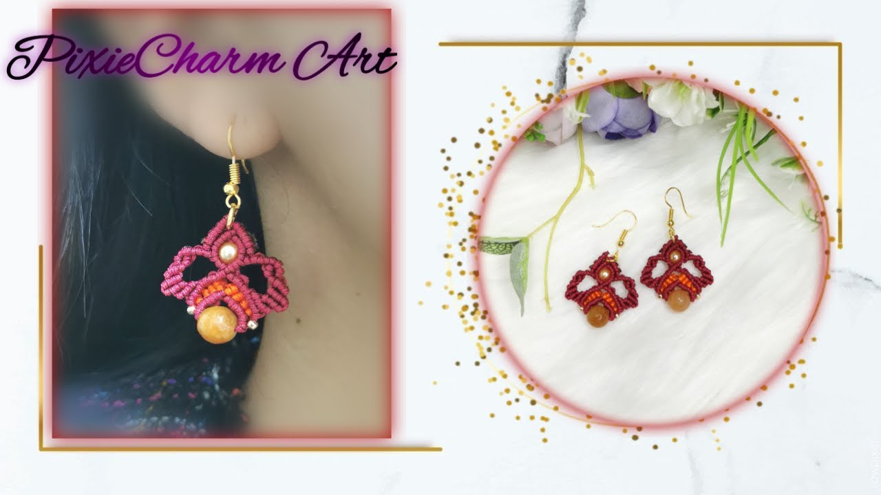 Macrame Earrings Tutorial | Si Rama-Rama 🦋