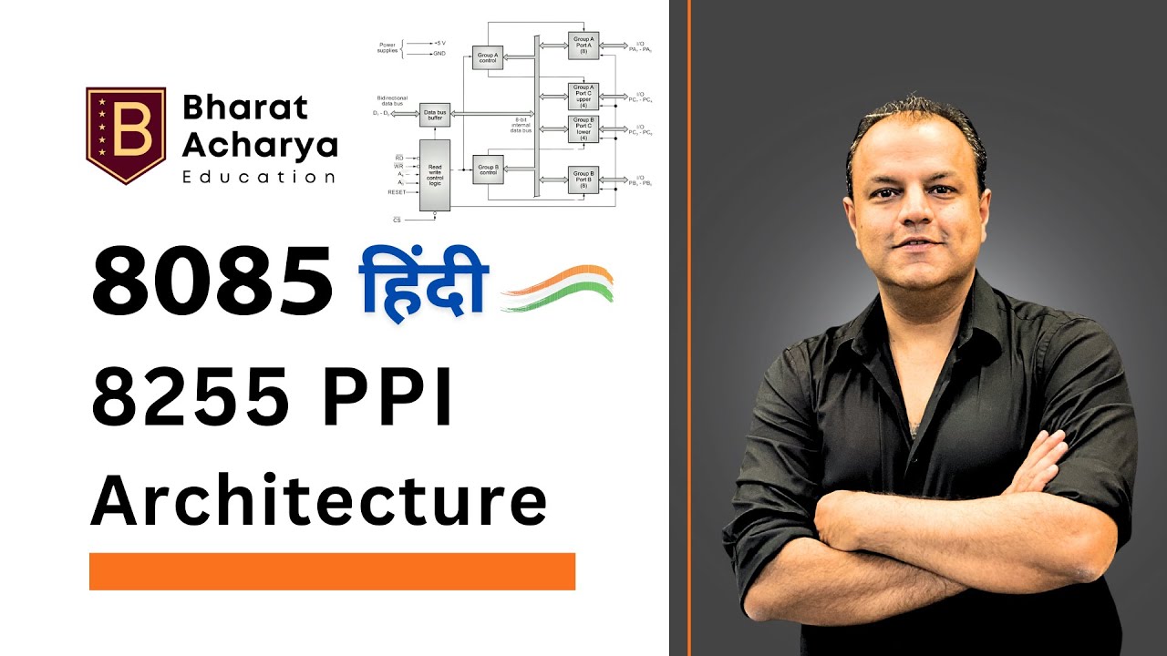 8085 Hindi | 8255 PPI Architecture | Programmable Peripheral Interface | Bharat Acharya Education