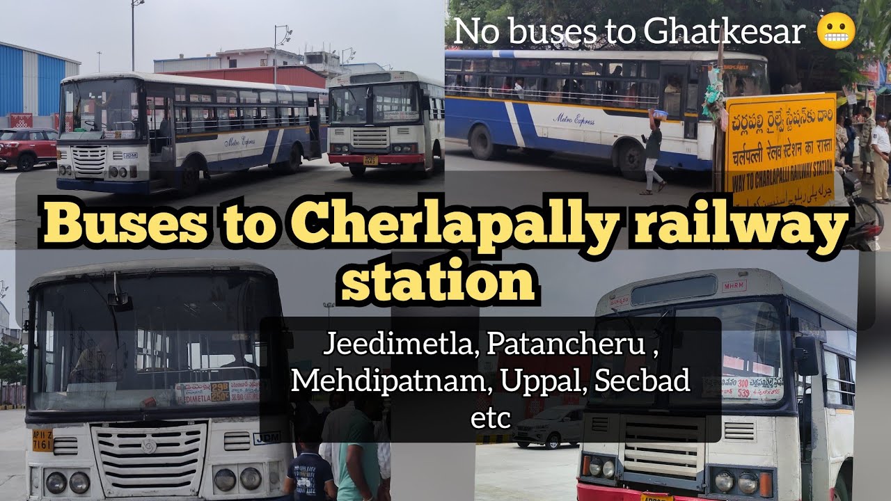 Buses to Cherlapally railway station || Latest update 💥 #vlog #vlogs #bus #travel #hyderabad #viral 