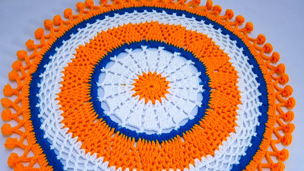 Thalposh ke desing  new thalposh design  crochet Round Table Cover