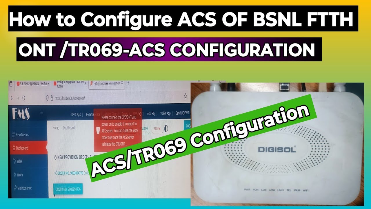 How To ACS/TR069 Configure in BSNL Broadband Ftth 2025 | TR069 ONT Setting and order complete in FMS