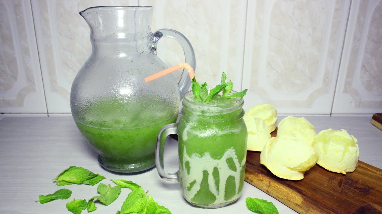 Limonada de hierbabuena deliciosa y refrescante