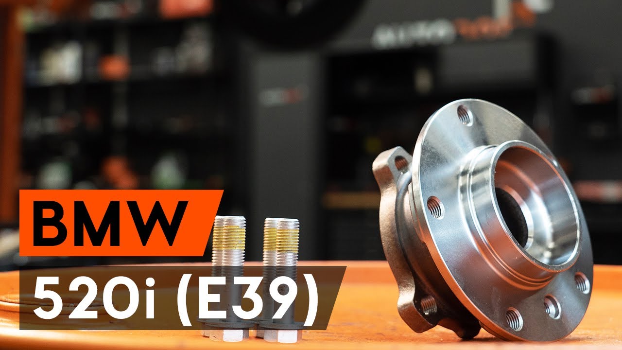 How to change front wheel bearing / front hub bearing on BMW 520i (E39) [TUTORIAL AUTODOC]