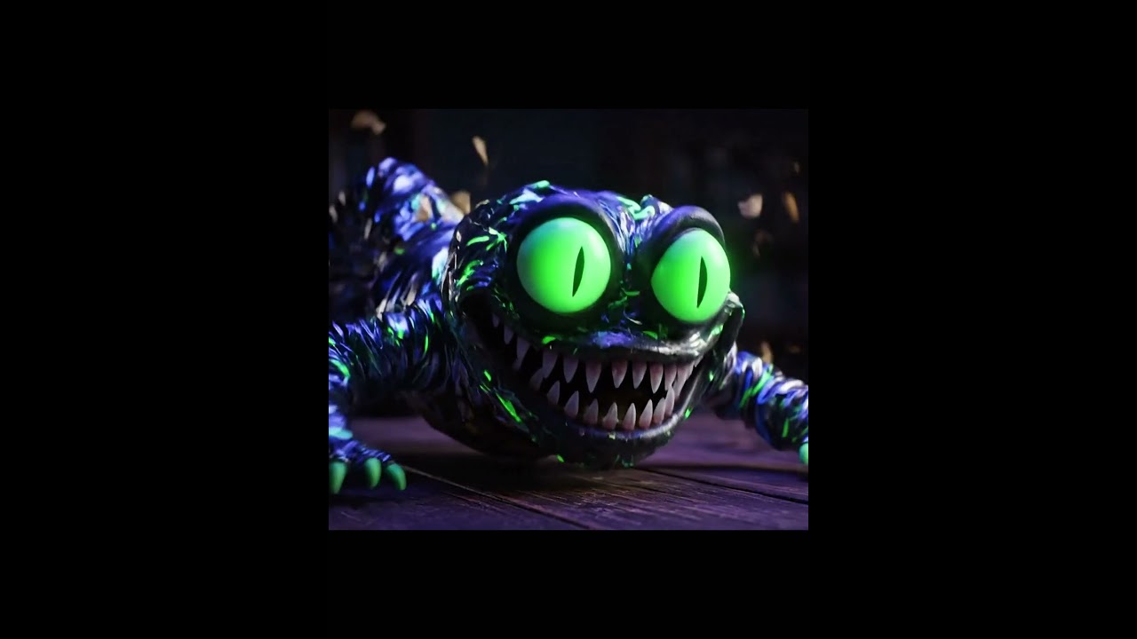 Creepy Chips Bag Monster Horror in 4K #shorts #horror #creepycute #animation #monsters