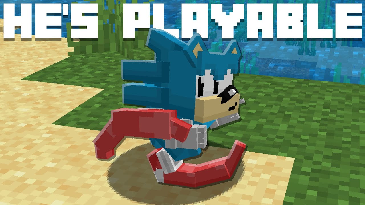 Я создал ёжика Соника в Minecraft